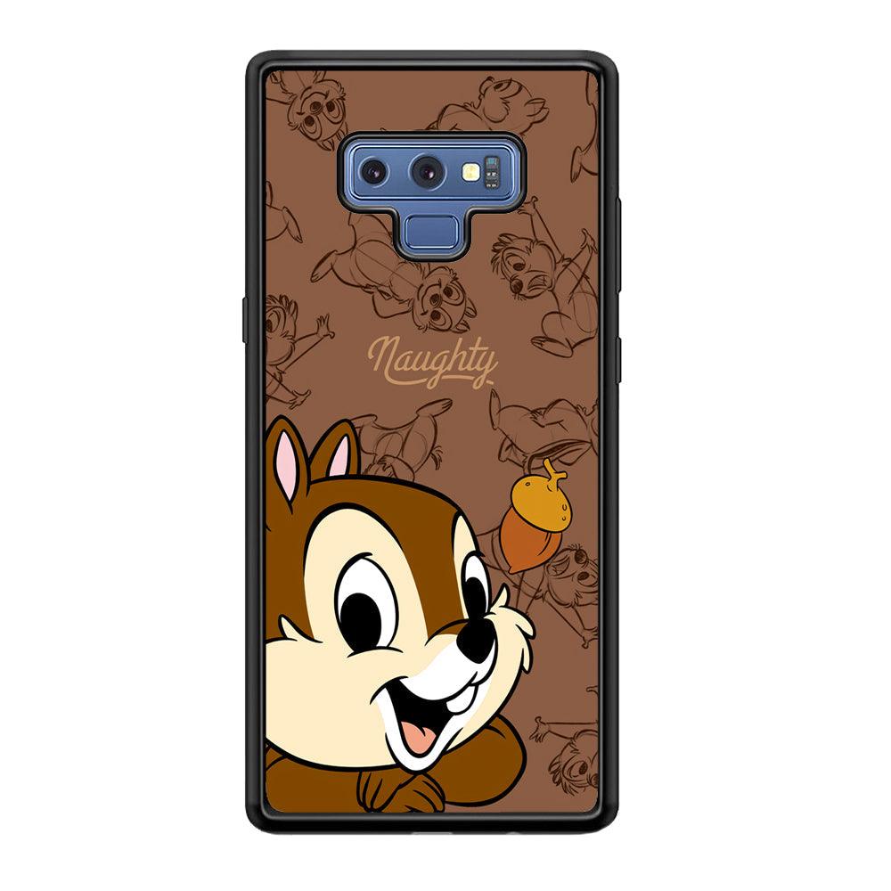 Chip N Dale Naughty Person Samsung Galaxy Note 9 Case-Rubber Black (2D Case)-Oxvistore