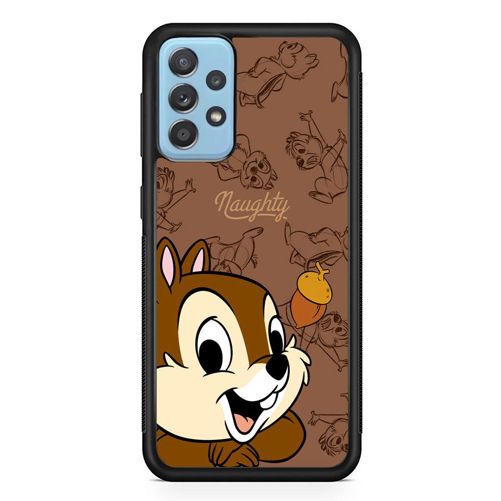 Chip N Dale Naughty Person Samsung Galaxy A72 Case-Rubber Black (2D Case)-Oxvistore