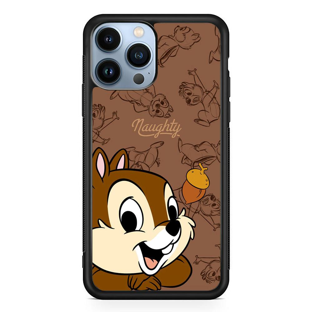 Chip N Dale Naughty Person iPhone 15 Pro Max Case-Rubber Black (2D Case)-Oxvistore