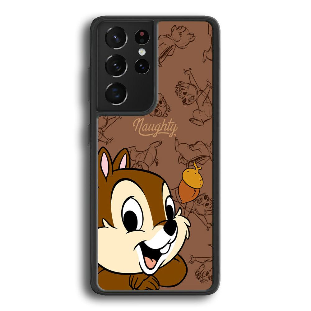 Chip N Dale Naughty Person Samsung Galaxy S21 Ultra Case-Rubber Black (2D Case)-Oxvistore