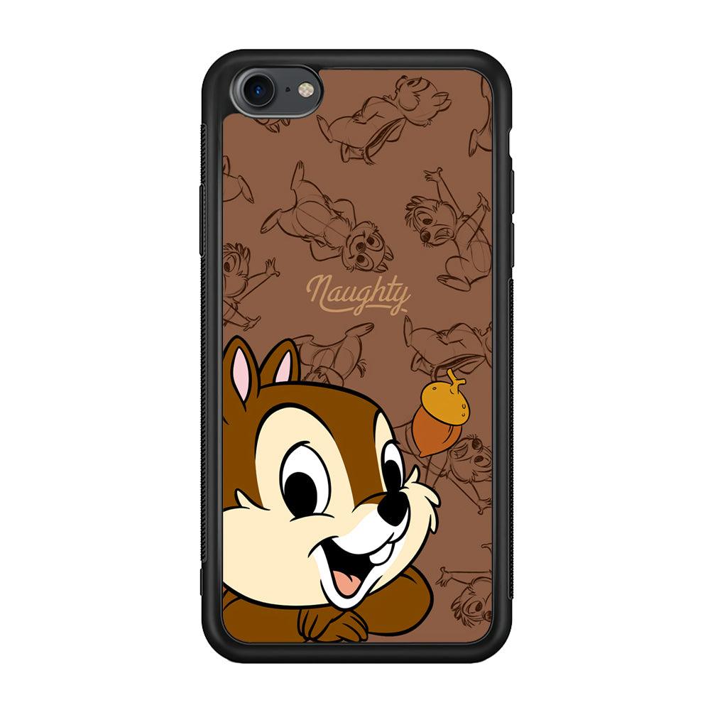Chip N Dale Naughty Person iPhone 7 Case-Rubber Black (2D Case)-Oxvistore