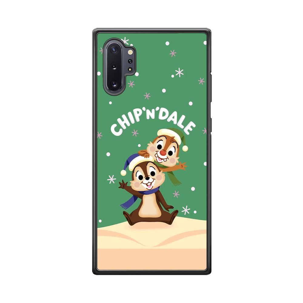 Chip N Dale Snow Night Samsung Galaxy Note 10 Plus Case-Rubber Black (2D Case)-Oxvistore