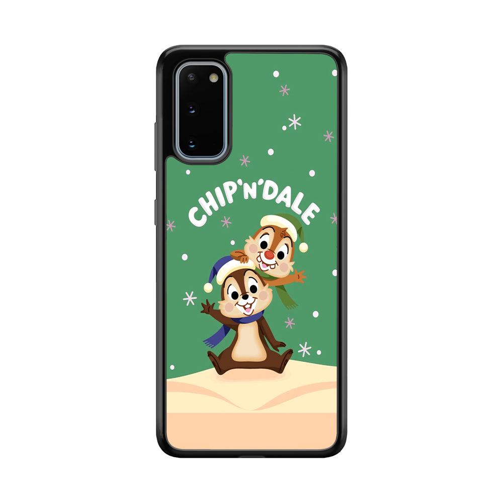 Chip N Dale Snow Night Samsung Galaxy S20 Case-Rubber Black (2D Case)-Oxvistore
