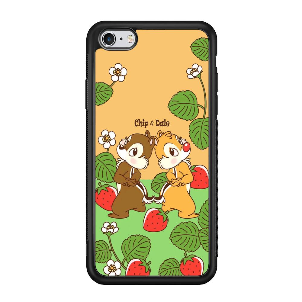 Chip N Dale Strawberry Field iPhone 6 Plus | 6s Plus Case-Rubber Black (2D Case)-Oxvistore