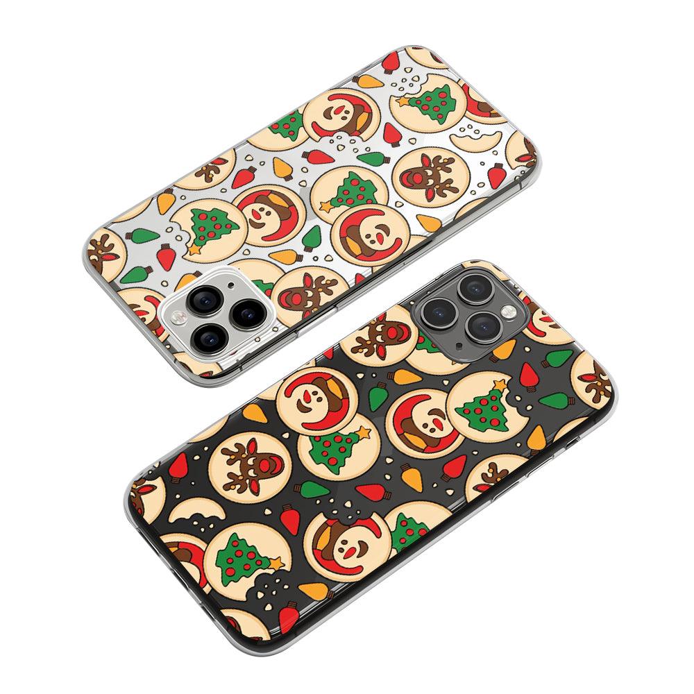 Christmas Character Picture Cookies Clear Soft Case-Oxvistore