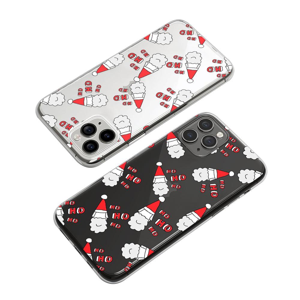 Christmas Smiley Santa Face Clear Soft Case-Oxvistore