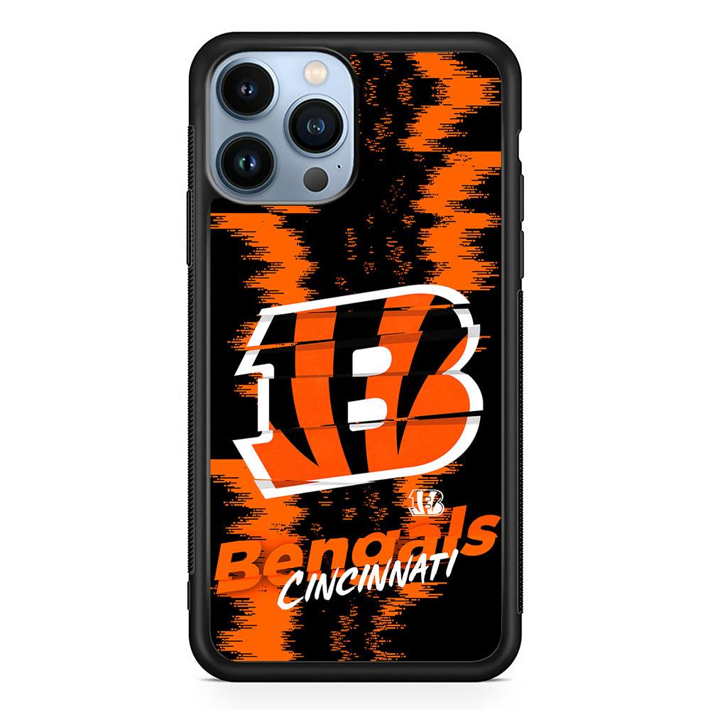 Cincinnati Bengals Abstract Color 2D Rubber Phone Case-Black-Oxvistore