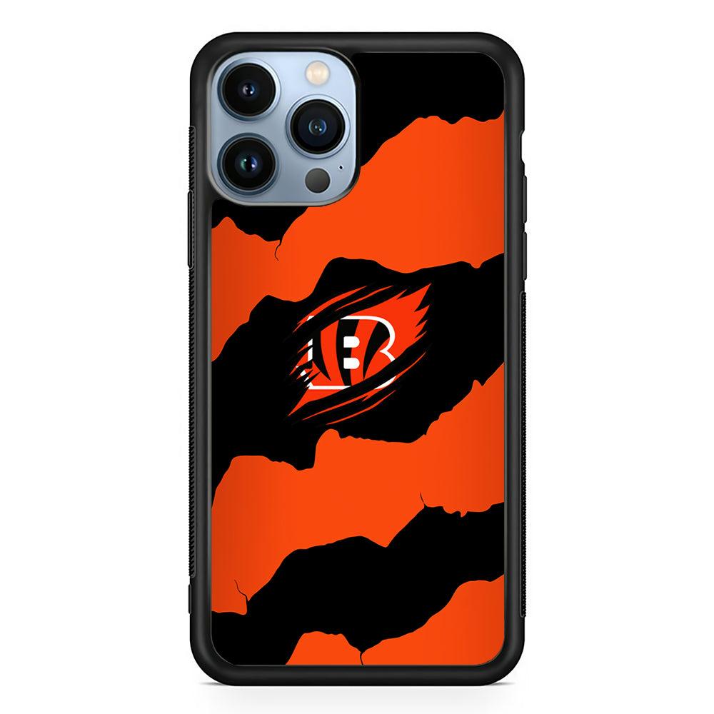 Cincinnati Bengals Pattern 2D Rubber Phone Case-Black-Oxvistore