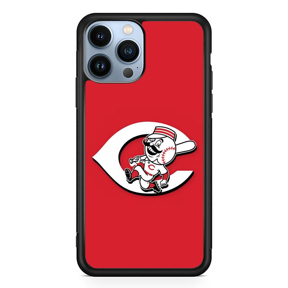 Cincinnati Reds Logo 2D Rubber Phone Case-Black-Oxvistore