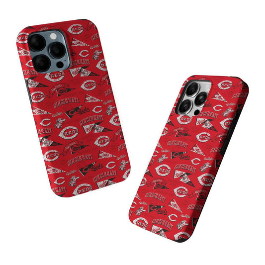 Cincinnati Reds Vintage 2 in 1 Tough Phone Case-Oxvistore