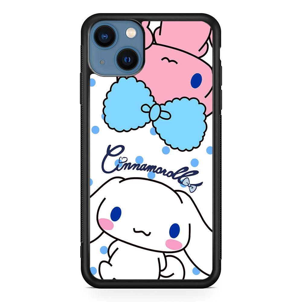 Cinnamoroll Best Comrade iPhone 13 Case-Rubber Black (2D Case)-Oxvistore