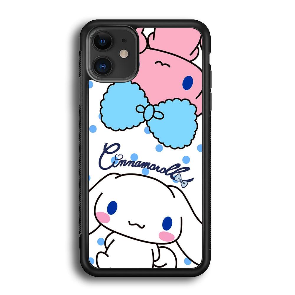 Cinnamoroll Best Comrade iPhone 12 Case-Rubber Black (2D Case)-Oxvistore