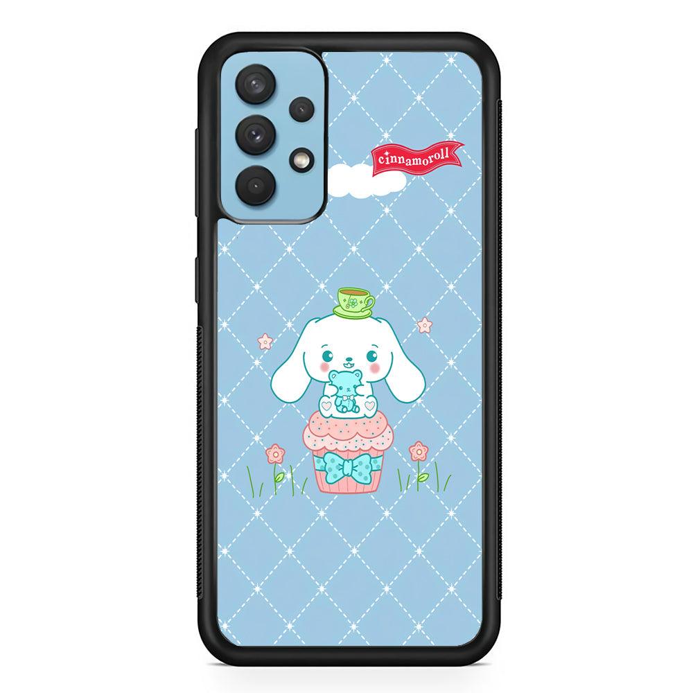 Cinnamoroll Flag in The Sky Samsung Galaxy A32 Case-Rubber Black (2D Case)-Oxvistore