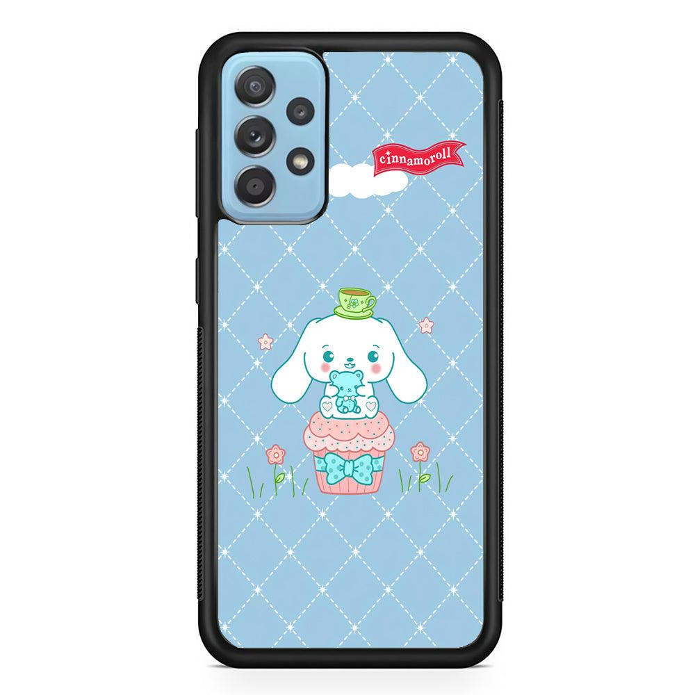 Cinnamoroll Flag in The Sky Samsung Galaxy A52 Case-Rubber Black (2D Case)-Oxvistore