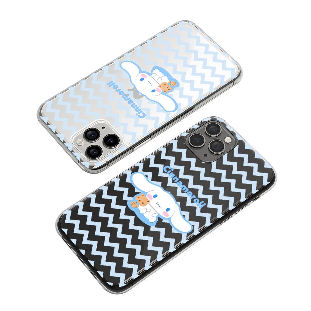 Cinnamoroll Keep Smile with Teddy Bear Clear Soft Case-Oxvistore