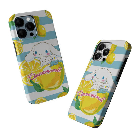 Cinnamoroll Lemons Blue Stripe 2 in 1 Tough Phone Case-Oxvistore