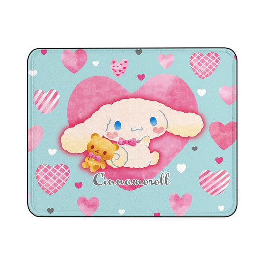 Cinnamoroll Love Pattern Mouse Pads | Custom Mouse Pad with Non-Slip Rubber Base
