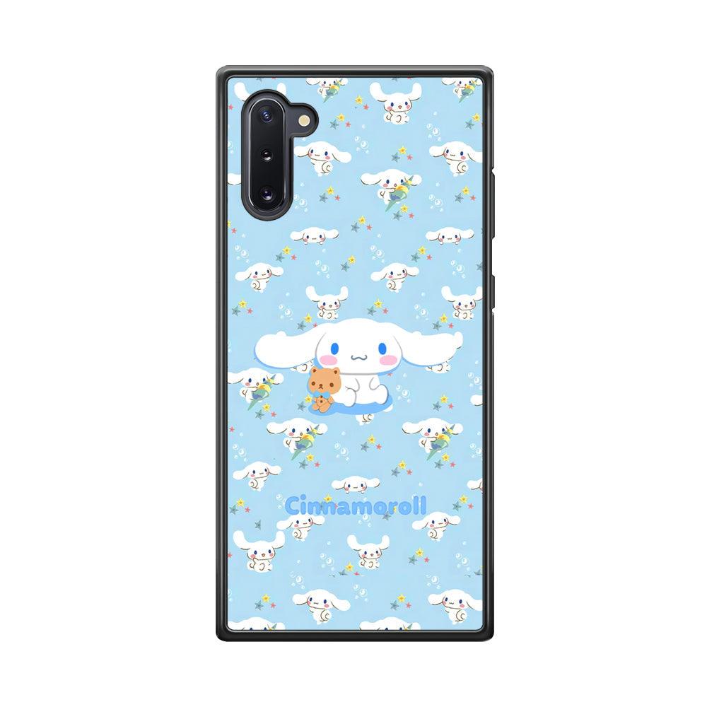 Cinnamoroll Sitting Playing Dolls Samsung Galaxy Note 10 Case-Rubber Black (2D Case)-Oxvistore