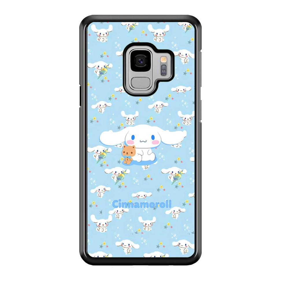 Cinnamoroll Sitting Playing Dolls Samsung Galaxy S9 Case-Rubber Black (2D Case)-Oxvistore