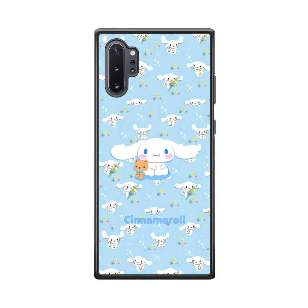 Cinnamoroll Sitting Playing Dolls Samsung Galaxy Note 10 Plus Case-Rubber Black (2D Case)-Oxvistore