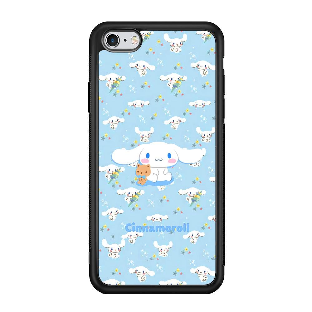 Cinnamoroll Sitting Playing Dolls iPhone 6 Plus | 6s Plus Case-Rubber Black (2D Case)-Oxvistore