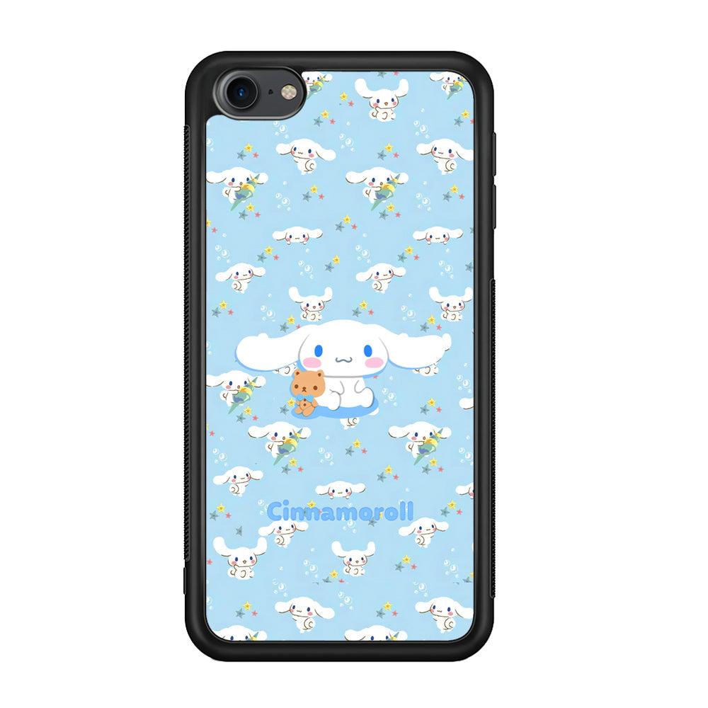 Cinnamoroll Sitting Playing Dolls iPod Touch 6 Case-Rubber Black (2D Case)-Oxvistore