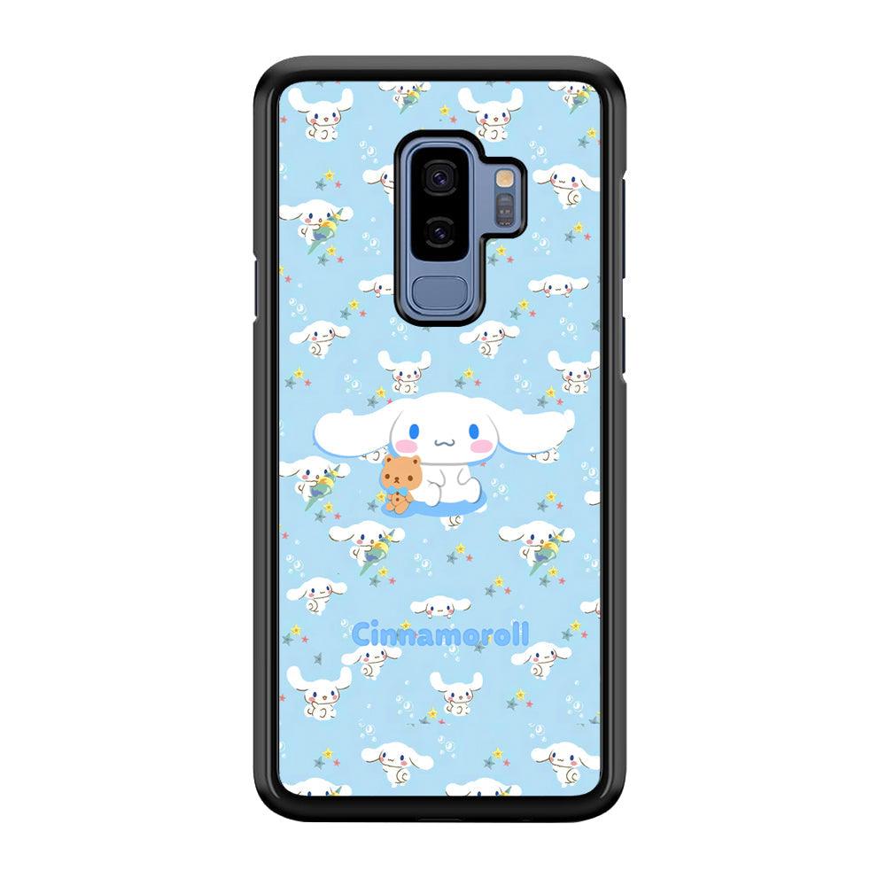 Cinnamoroll Sitting Playing Dolls Samsung Galaxy S9 Plus Case-Rubber Black (2D Case)-Oxvistore