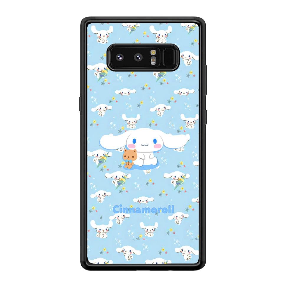Cinnamoroll Sitting Playing Dolls Samsung Galaxy Note 8 Case-Rubber Black (2D Case)-Oxvistore