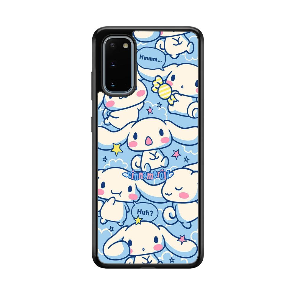 Cinnamoroll The Expression Samsung Galaxy S20 Case-Rubber Black (2D Case)-Oxvistore
