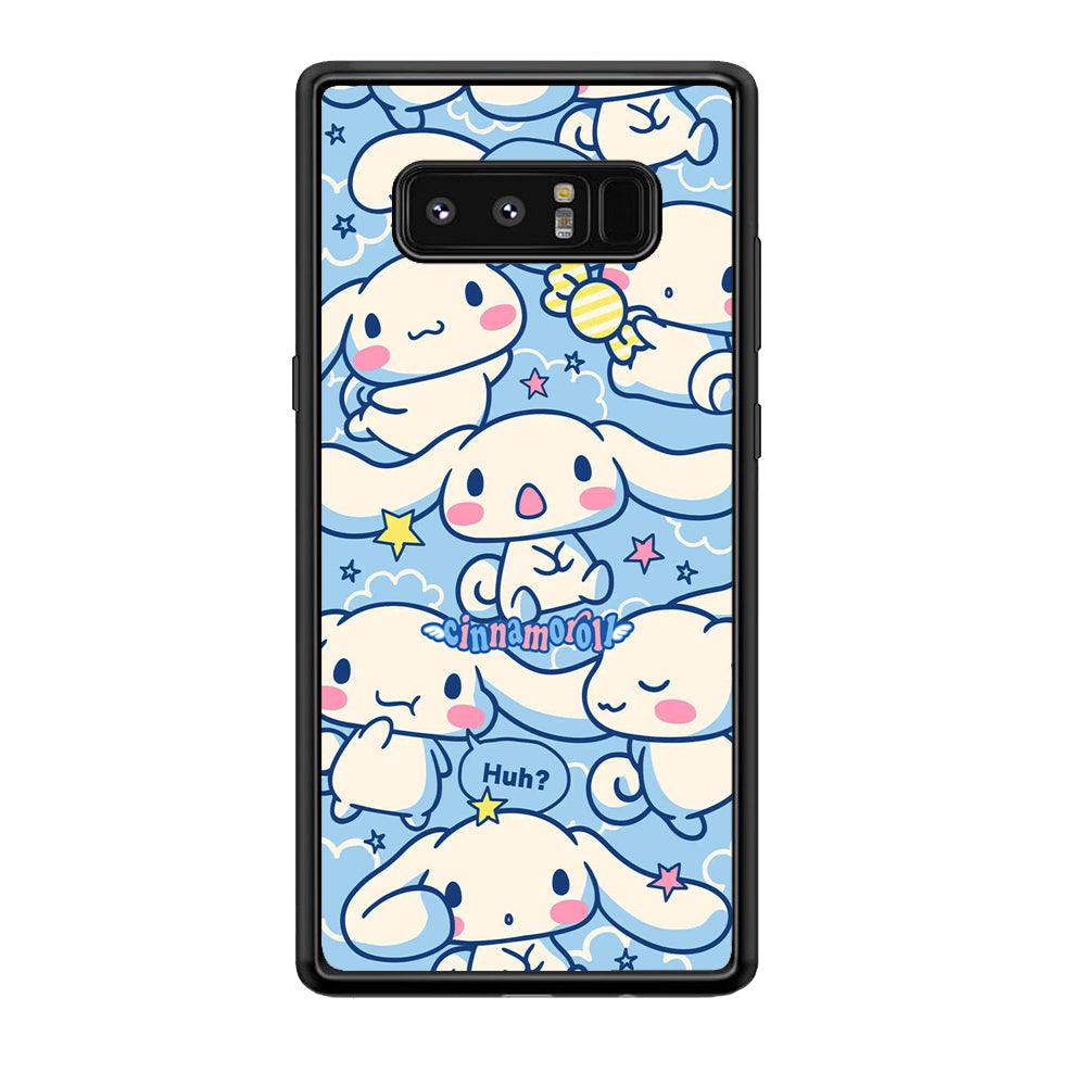 Cinnamoroll The Expression Samsung Galaxy Note 8 Case-Rubber Black (2D Case)-Oxvistore