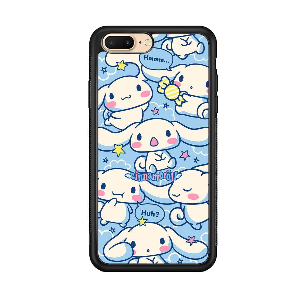 Cinnamoroll The Expression iPhone 8 Plus Case-Rubber Black (2D Case)-Oxvistore