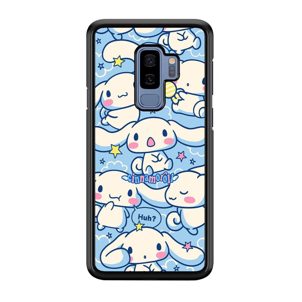 Cinnamoroll The Expression Samsung Galaxy S9 Plus Case-Rubber Black (2D Case)-Oxvistore