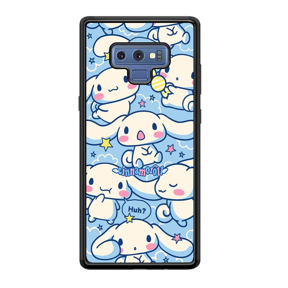 Cinnamoroll The Expression Samsung Galaxy Note 9 Case-Rubber Black (2D Case)-Oxvistore
