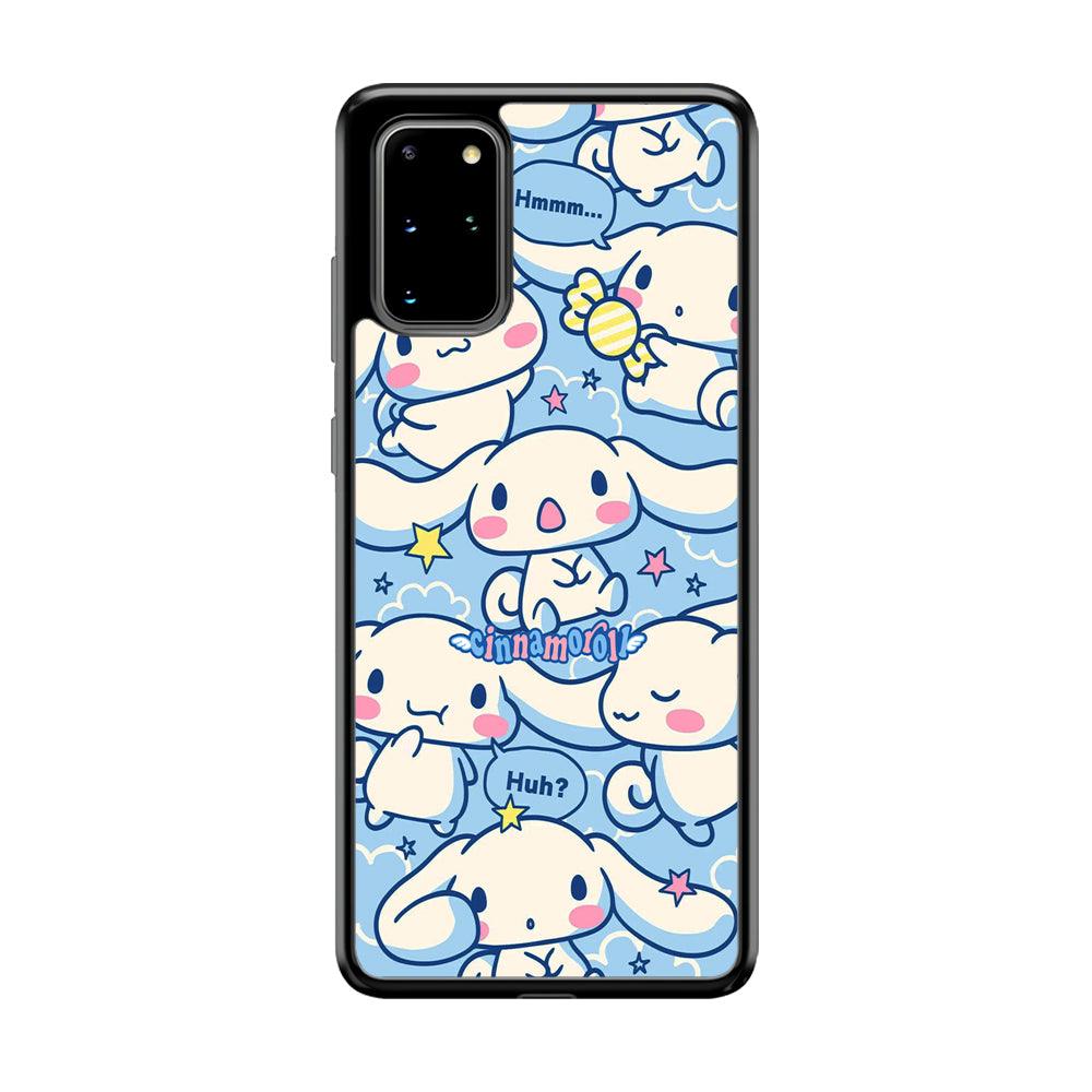 Cinnamoroll The Expression Samsung Galaxy S20 Plus Case-Rubber Black (2D Case)-Oxvistore