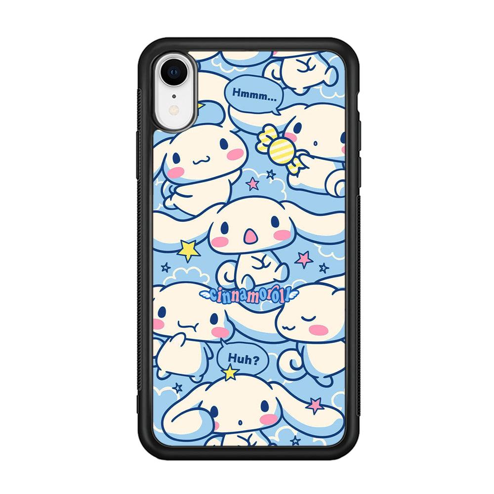 Cinnamoroll The Expression iPhone XR Case-Rubber Black (2D Case)-Oxvistore