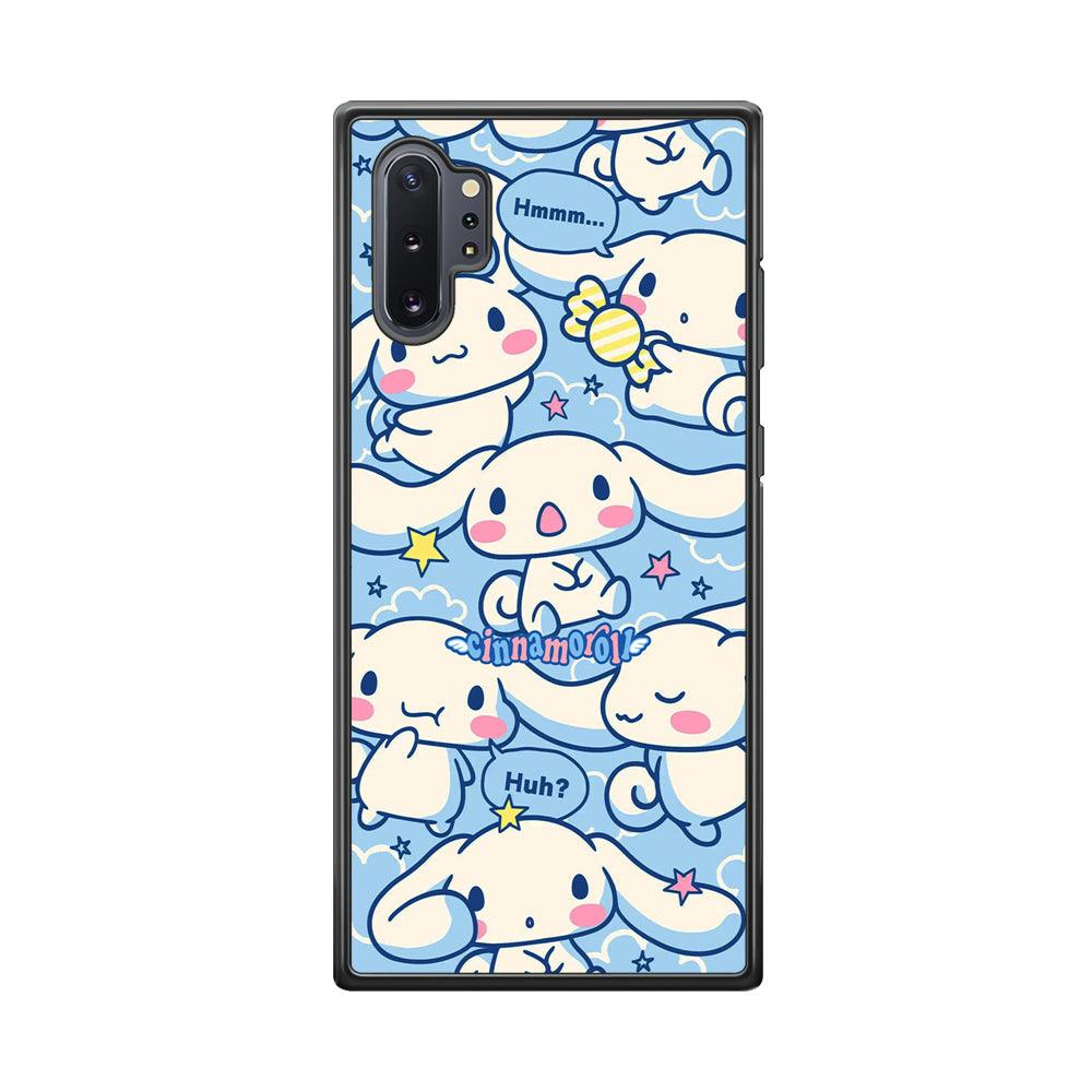 Cinnamoroll The Expression Samsung Galaxy Note 10 Plus Case-Rubber Black (2D Case)-Oxvistore