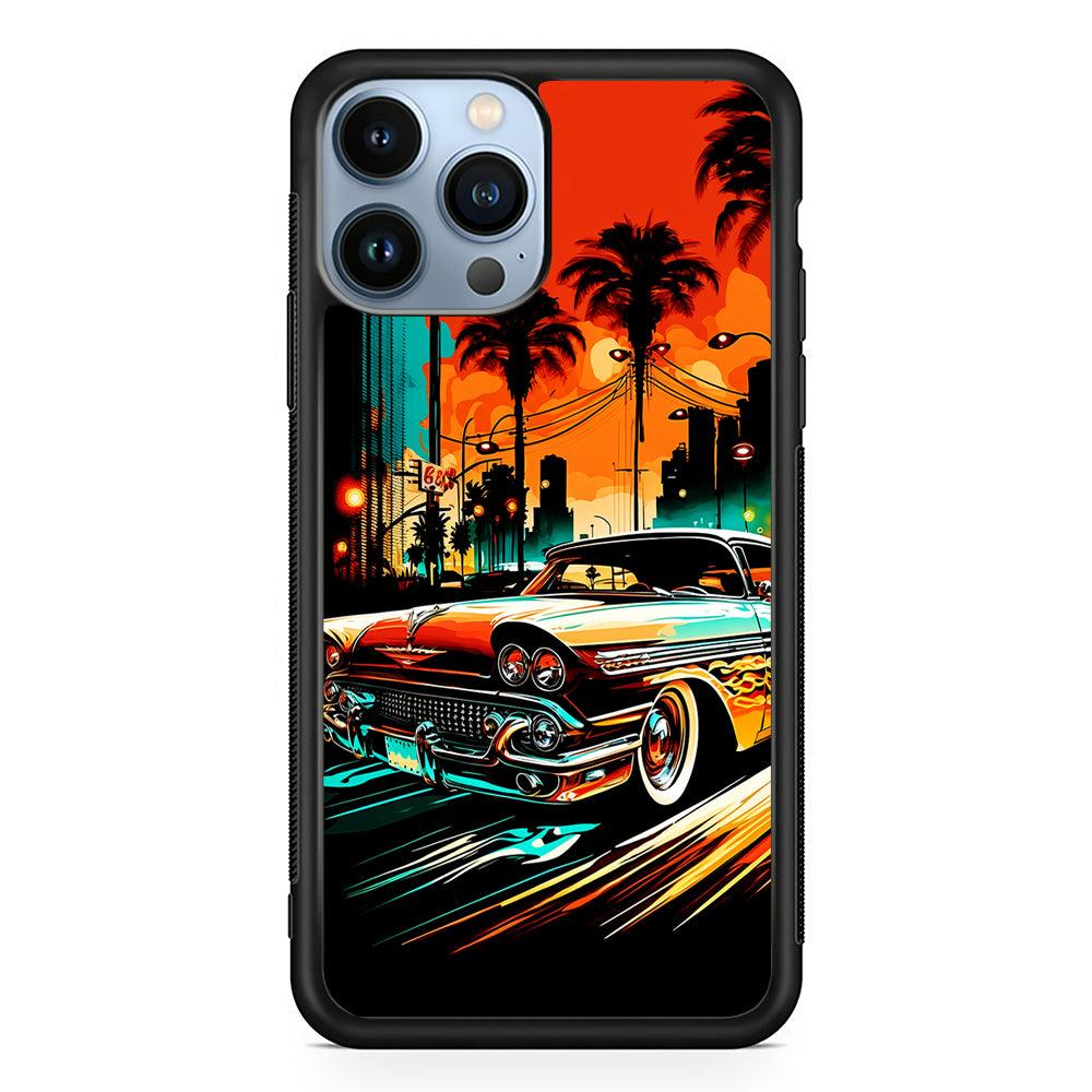 Classic Car Vintage Art 2D Rubber Phone Case-Black-Oxvistore
