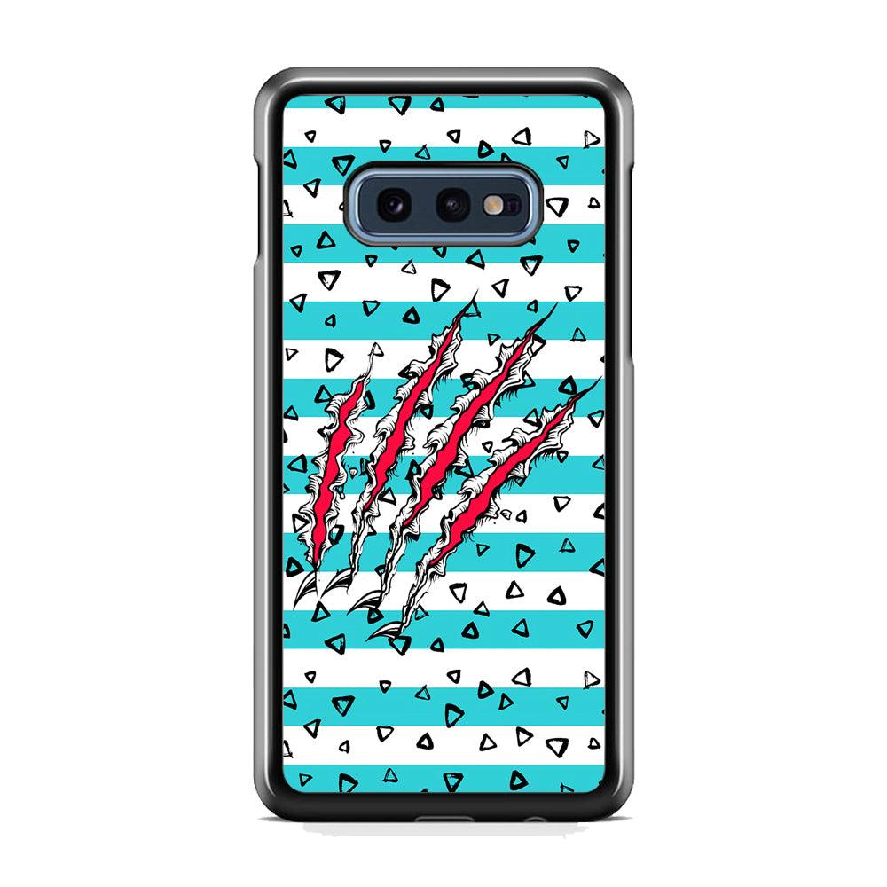 Claw in Triangle Line Samsung Galaxy S10E Case-Rubber Black (2D Case)-Oxvistore
