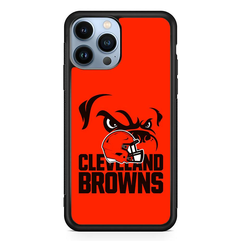 Cleveland Browns Helmet 2D Rubber Phone Case-Black-Oxvistore
