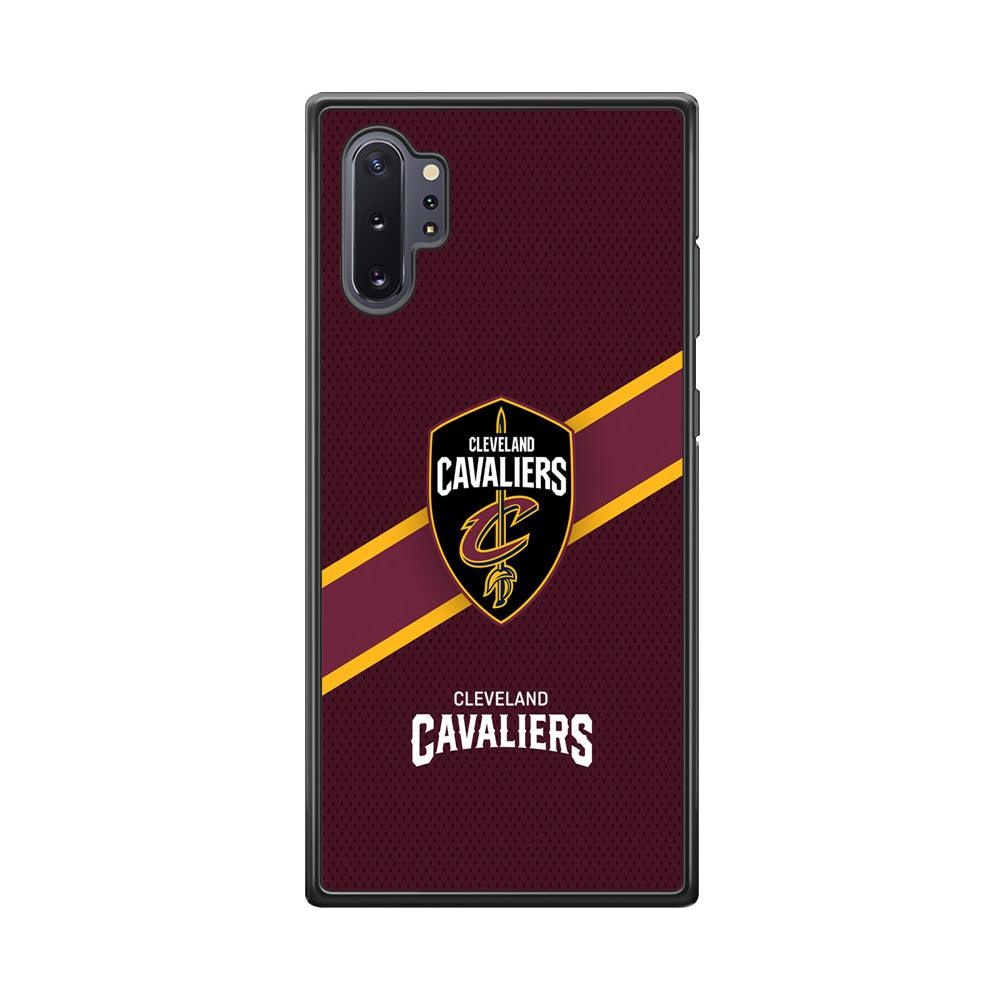 Cleveland Cavaliers Purple Phantom Samsung Galaxy Note 10 Plus Case-Rubber Black (2D Case)-Oxvistore