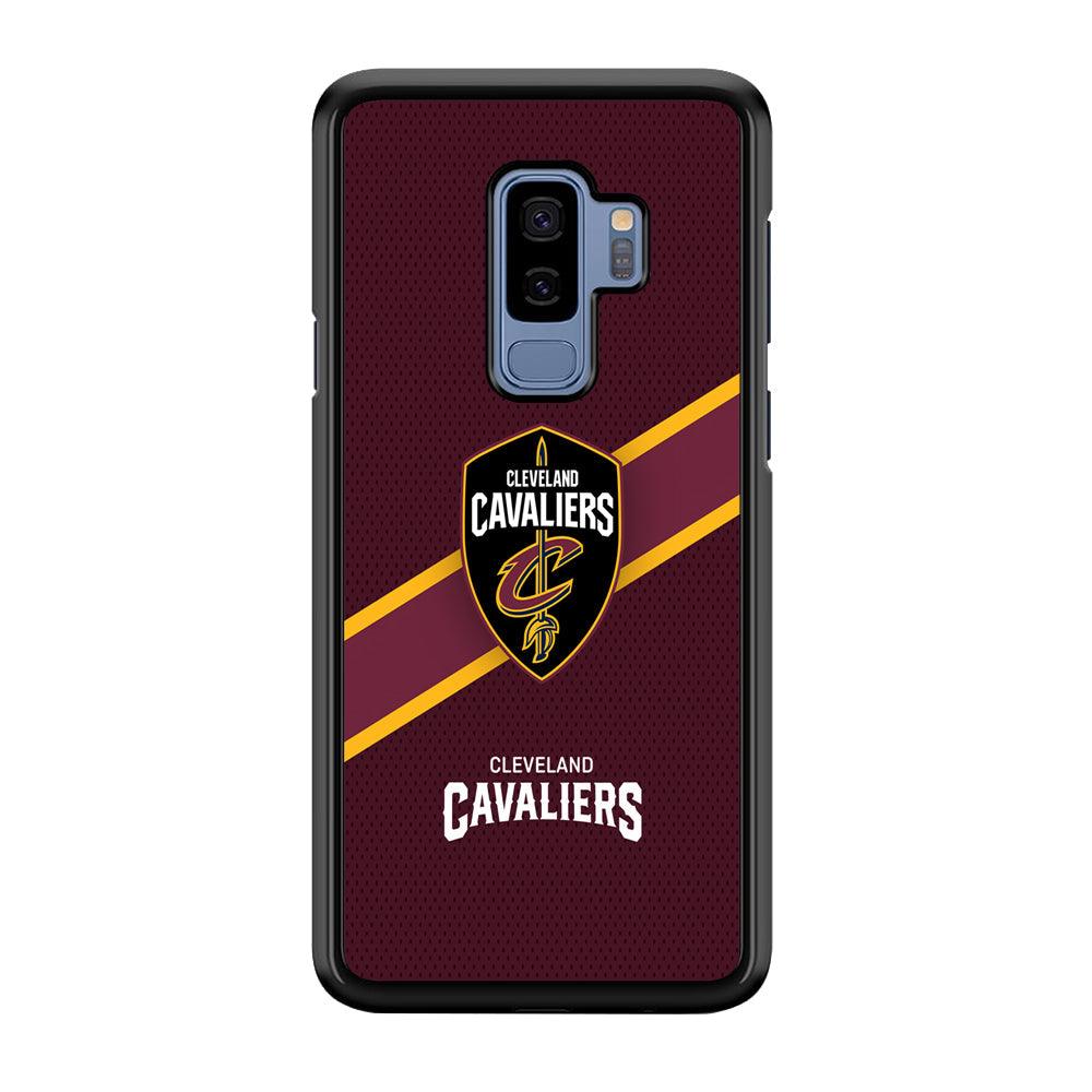 Cleveland Cavaliers Purple Phantom Samsung Galaxy S9 Plus Case-Rubber Black (2D Case)-Oxvistore