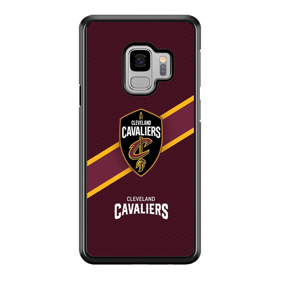 Cleveland Cavaliers Purple Phantom Samsung Galaxy S9 Case-Rubber Black (2D Case)-Oxvistore