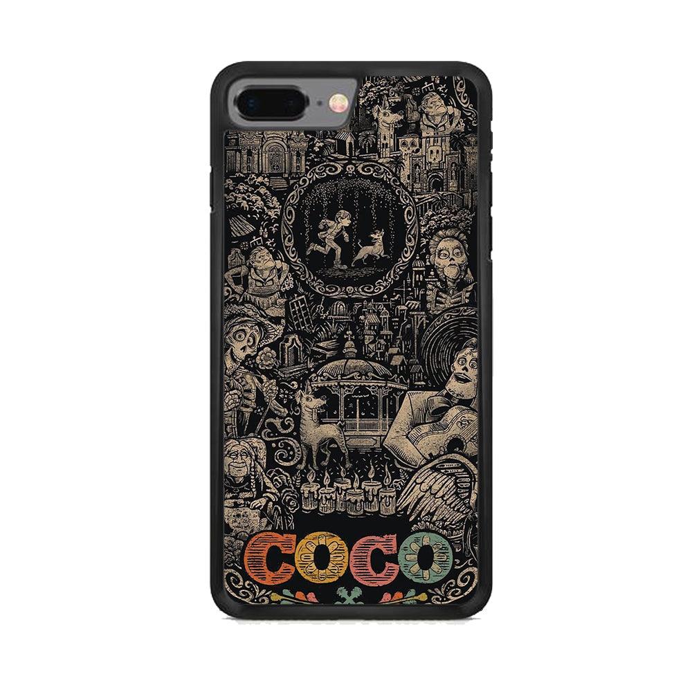 Coco Family Face iPhone 7 Plus Case-Rubber Black (2D Case)-Oxvistore