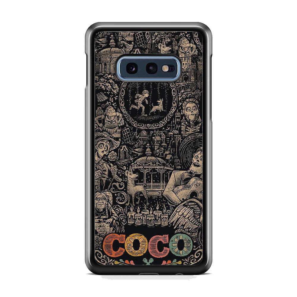 Coco Family Face Samsung Galaxy S10E Case-Rubber Black (2D Case)-Oxvistore