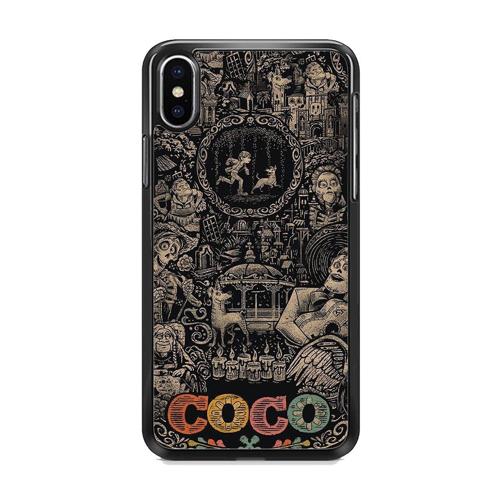 Coco Family Face iPhone XS MAX Case-Rubber Black (2D Case)-Oxvistore