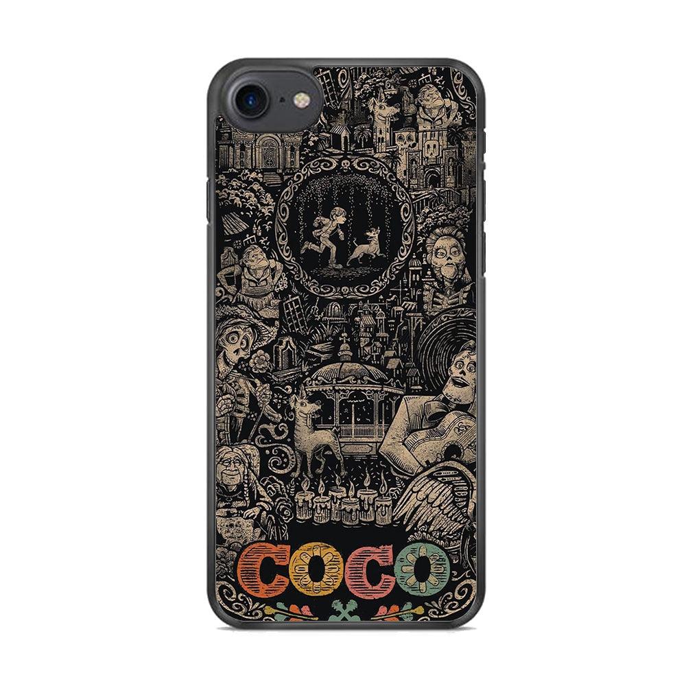 Coco Family Face iPhone 7 Case-Rubber Black (2D Case)-Oxvistore