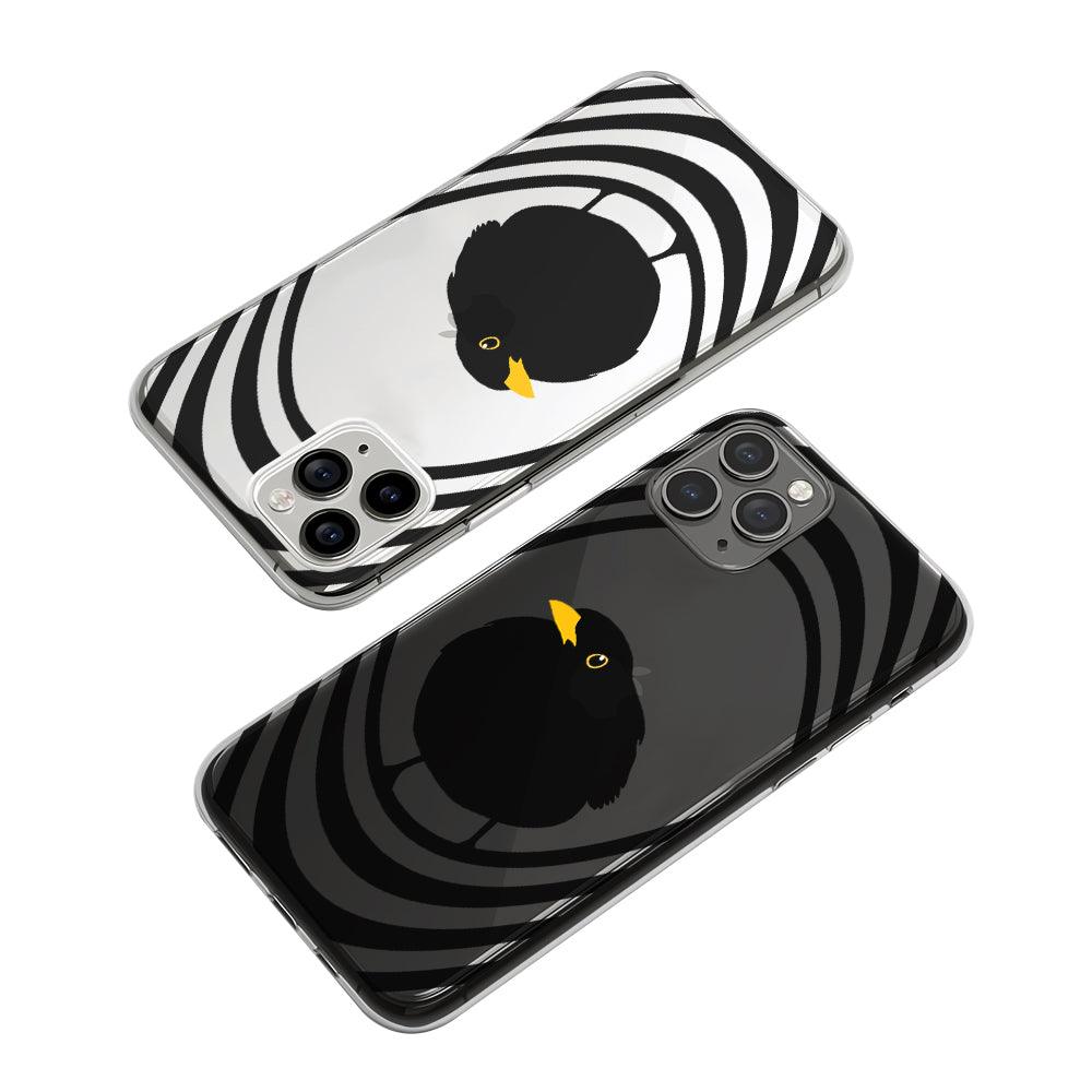 Cold Little Black Bird Clear Soft Case-Oxvistore