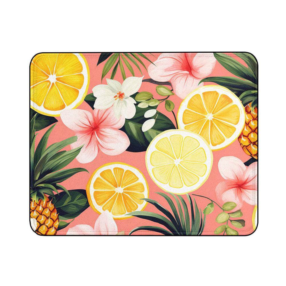 Color Tropical Fruits Pattern Mouse Pads | Custom Mouse Pad with Non-Slip Rubber Base
