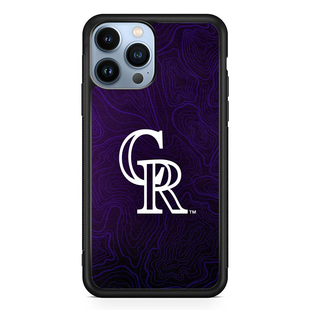 Colorado Rockies Abstract 2D Rubber Phone Case-Black-Oxvistore