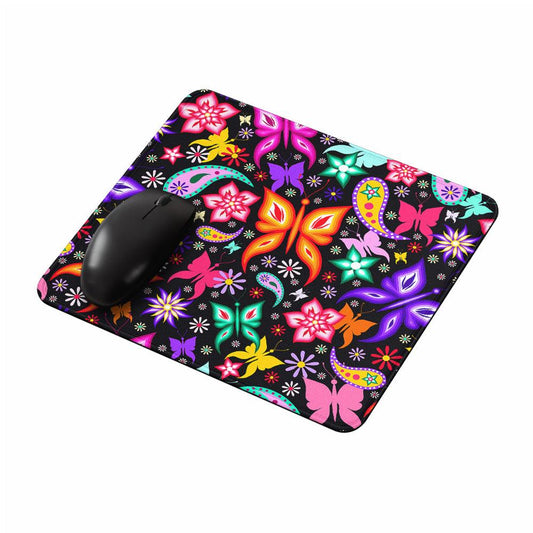 Colorful Butterflies on Black Mouse Pads-Oxvistore